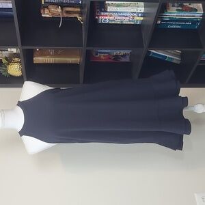 MUD PIE Navy Blue Mellie Halter Neck Sleeveless Ruffled Swing Dress